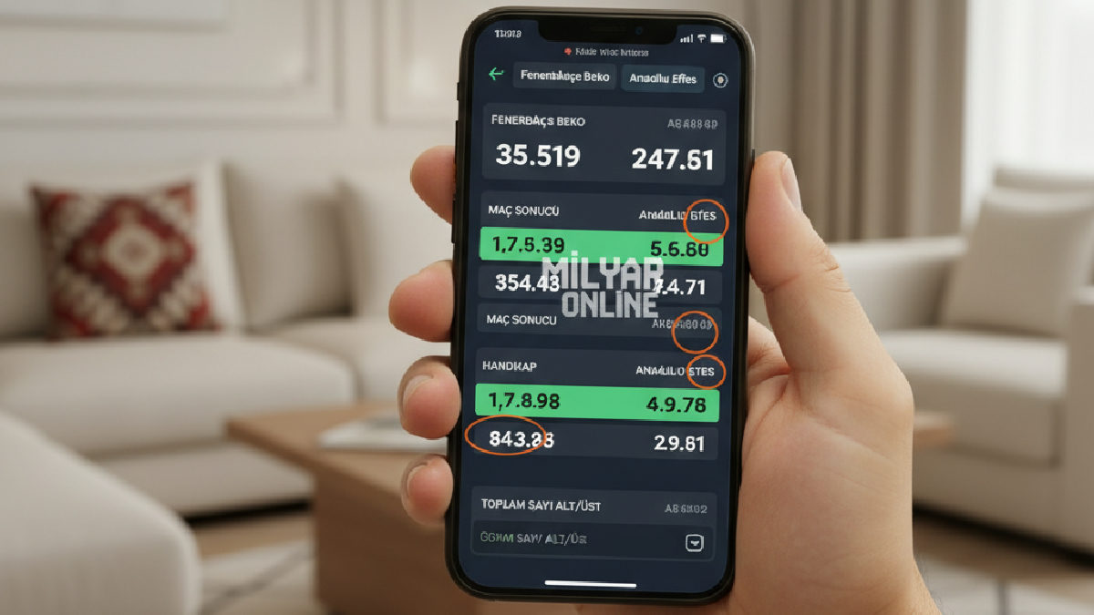 Milyar mobil uygulama ile yüksek oranlı canlı bahisleri anında takip et.